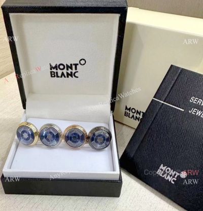 Best Quality Mont blanc Cufflinks Blue Face AAA Replica